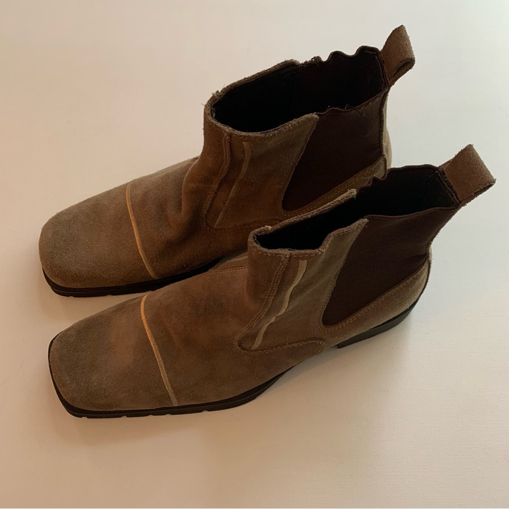 B2 Browns Tan Suede Chelsea Boots Sz 8